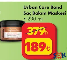 URBAN CARE BOND SAÇ BAKIM MASKESİ 230 ML fiyat ve kampanya bilgisi